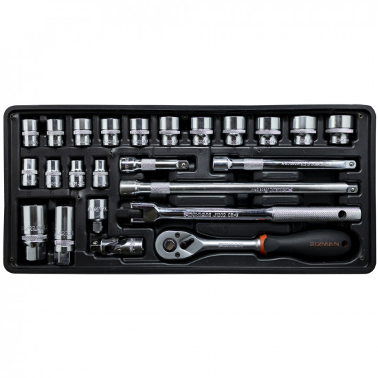 FIXMAN Tray 24 Piece 3/8' Drive Sockets And Accessories FIXMAN Tray 24 Piece 3/8' Drive Sockets And Accessories