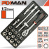 FIXMAN 19-pc 1/2' Dr.sockets & Accessories