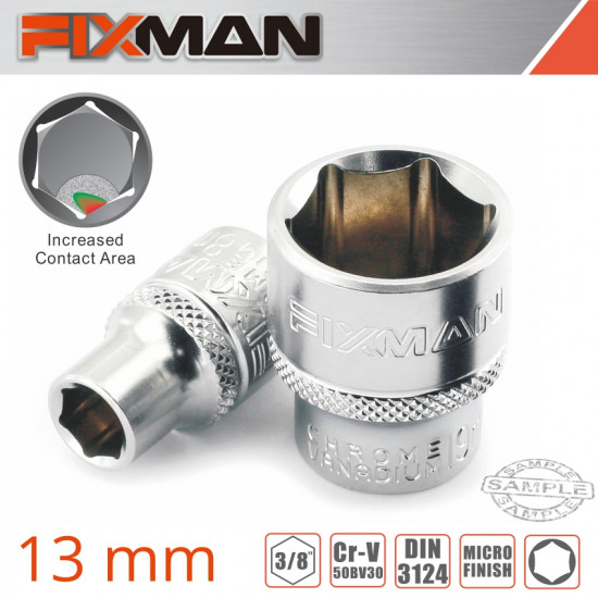 FIXMAN 3/8' Drive Hex Socket 13mm FIXMAN 3/8' Drive Hex Socket 13mm