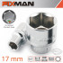 FIXMAN 1/2' Drive Hex Socket 17mm X 23.8mm