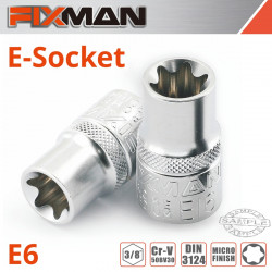 FIXMAN 3/8' Drive E-socket 6 Point E6