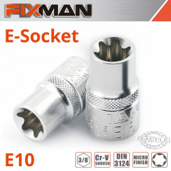 FIXMAN 3/8' Drive E-socket 6 Point E10