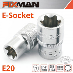 FIXMAN 1/2' Drive E-socket 6 Point E20