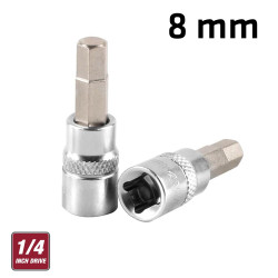 FIXMAN 1/4' Dr.bit Socket 8mm Hex Allen H8