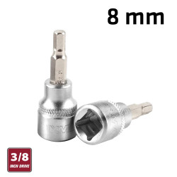 FIXMAN 3/8' Dr.bit Socket 8mm Hex Allen H8