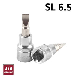 FIXMAN 3/8' Dr.bit Socket Sl6.5 Slotted Screwdriver Bit