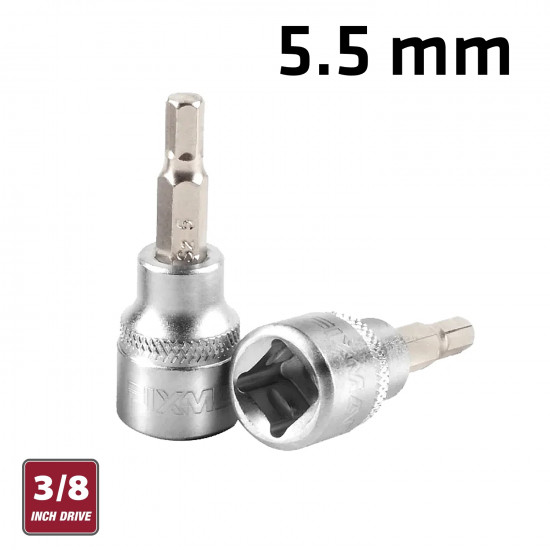 FIXMAN 3/8' Dr.bit Socket 5.5mm Hex Allen H5.5 FIXMAN 3/8' Dr.bit Socket 5.5mm Hex Allen H5.5