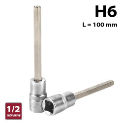 FIXMAN 1/2' Dr. 6 X 100mm Hex Allen Bit Socket H6