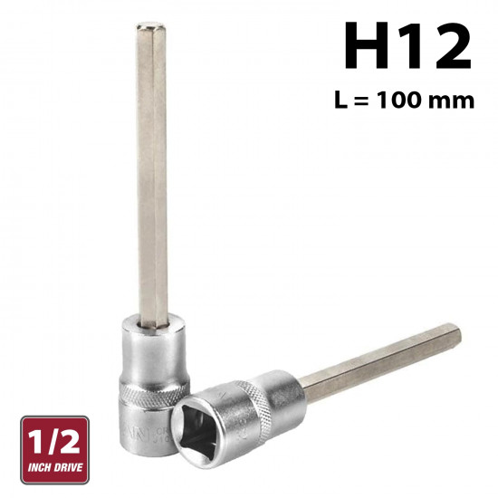 FIXMAN 1/2' Dr. 12 Mm X 100mm Hex Allen Bit Socket H12 FIXMAN 1/2' Dr. 12 Mm X 100mm Hex Allen Bit Socket H12