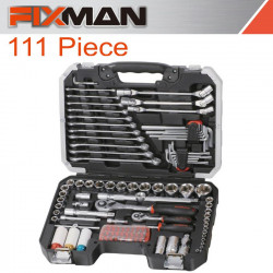 FIXMAN Socket Tool Set 111pc 1/4'&1/2' Drive