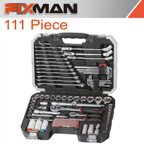 FIXMAN Socket Tool Set 111pc 1/4'&1/2' Drive FIXMAN Socket Tool Set 111pc 1/4'&1/2' Drive