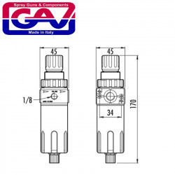Filter/regulator 1/4' In Line
