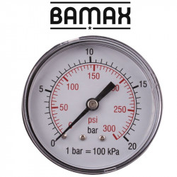 Pressure Gauge 0-20bar1/4rear 63mm D6314r20