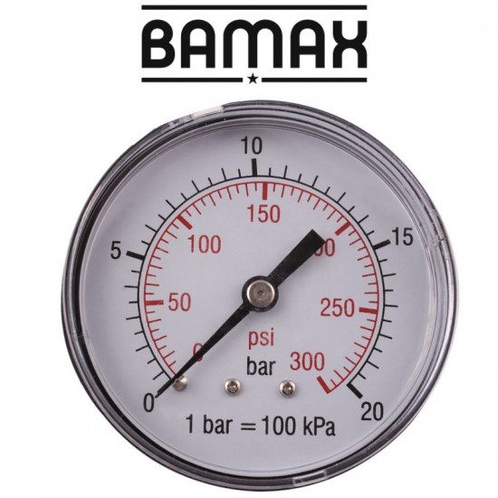 Pressure Gauge 0-20bar1/4rear 63mm D6314r20