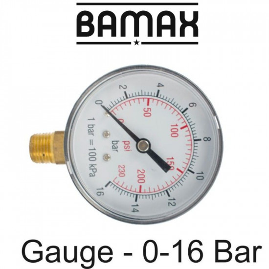 Pressure Gauge 0-16bar 1/4lower63mm Packaged Pressure Gauge 0-16bar 1/4lower63mm Packaged