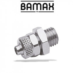 GAV Straight Conical 1/4 M Push In Fitting For 6mm Hose