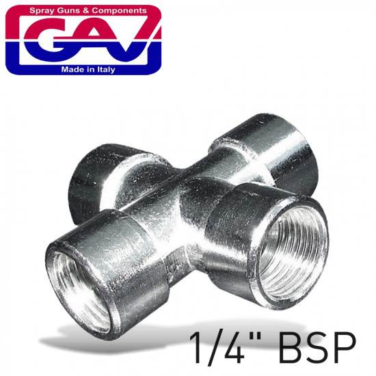 4 Way Connector 1/4' Ffff 4 Way Connector 1/4' Ffff
