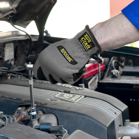 Mechanics Glove Large Synthetic Leather Palm Spandex Back Mechanics Glove Large Synthetic Leather Palm Spandex Back