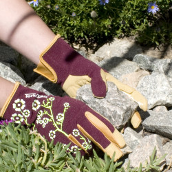Ladies Slim Fit Medium Garden Gloves Maroon