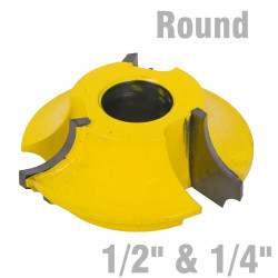 3 Wing Cutter 1/4' & 1/2' ¼ Round
