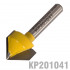 V-groove 3/4' X 5/8' 90 Degree 1/4' Shank