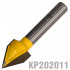 V-groove 1/2' X 5/8' 60 Degree 1/4' Shank
