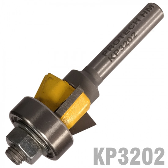 Bevel Trim Bit 1/2' X 3/8' Three Flute 22 1/4' Shank Bevel Trim Bit 1/2' X 3/8' Three Flute 22 1/4' Shank