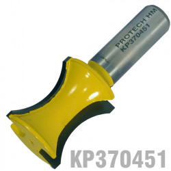 External Bull Nose 1' X 1' ½ Radius 1/2' Shank