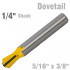 Dovetail Bit 5/16' X 3/8' 1/4' Shank