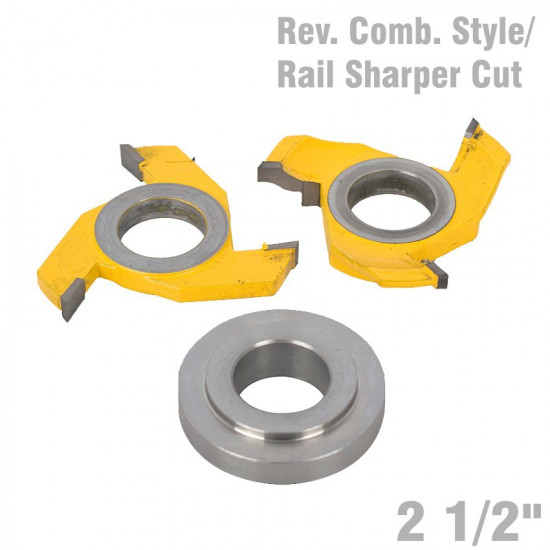 Reversible Combination Style & Rail Shaper Cutter Diameter 2 1/2' Reversible Combination Style & Rail Shaper Cutter Diameter 2 1/2'