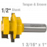 Tongue & Groove - Parallel 1 3/16' X 1' 1/2' Shank
