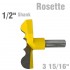 Rosette Bit 84mm (3 15/16'cutting Diameter) 1/2' Shank
