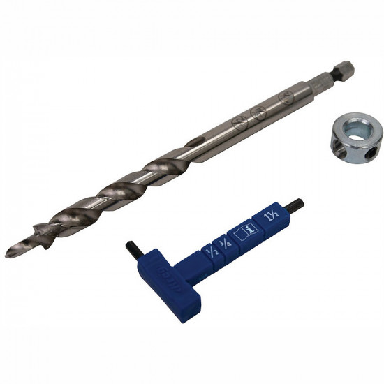 KREG Easy Set Drill Bit Wiht Stop Collar & Gauge/hex Wrench KREG Easy Set Drill Bit Wiht Stop Collar & Gauge/hex Wrench