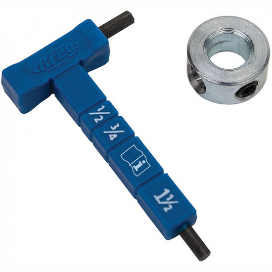Easy Set Stop Collar And Material Thickness Gauge Easy Set Stop Collar And Material Thickness Gauge