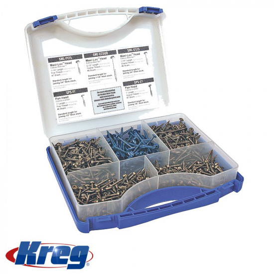 KREG Wood Pocket Hole Screw Kit 675 Pce KREG Wood Pocket Hole Screw Kit 675 Pce