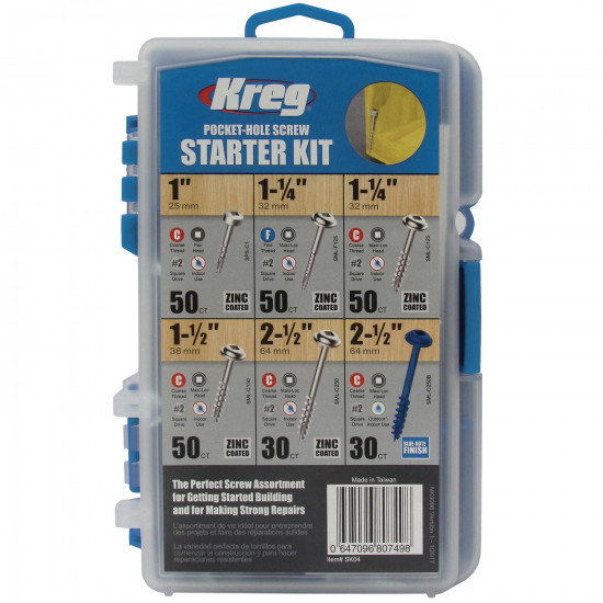 KREG Pocket-hole Screw Starter Kit 260pce KREG Pocket-hole Screw Starter Kit 260pce