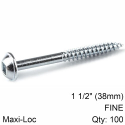 KREG Zinc Pocket Hole Screws 38mm 1.50' #7 Fine Thread Mx Loc 100ct