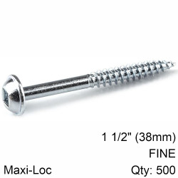 KREG Zinc Pocket Hole Screws 38mm 1.50' #7 Fine Thread Mx Loc 500ct
