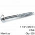 KREG Zinc Pocket Hole Screws 38mm 1.50' #7 Fine Thread Mx Loc 500ct