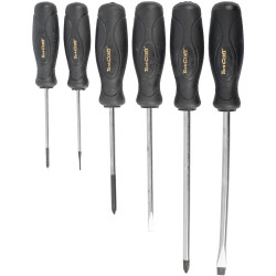 6pc Screwdriver Set Black H&le