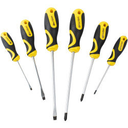 6pc Screwdriver Set With Wall Mountable Rack Ph Sl