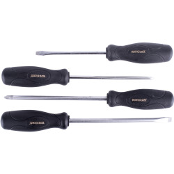 4pc Screwdriver Set Black H&le