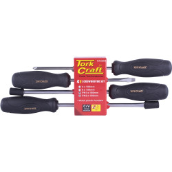4pc Screwdriver Set Black H&le