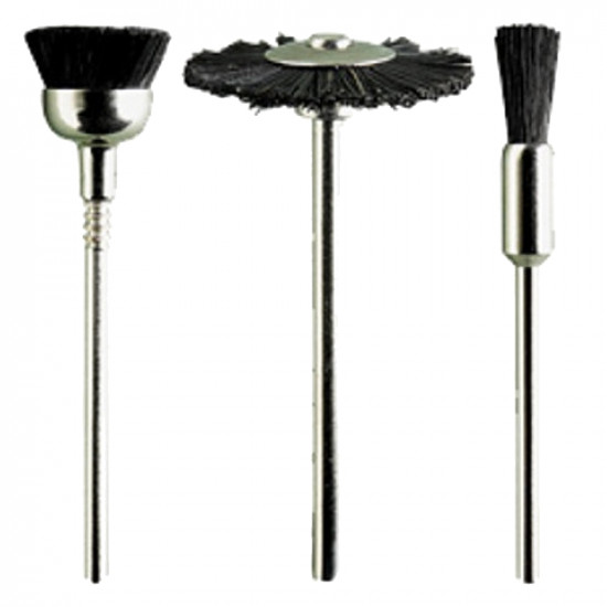 Assorted Black Bristle Brushes. 3pcs Assorted Black Bristle Brushes. 3pcs