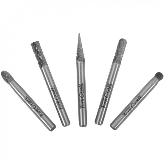 Rotary Burr Set 5 Pc Asstd 6mm Dia Tungsten Rotary Burr Set 5 Pc Asstd 6mm Dia Tungsten