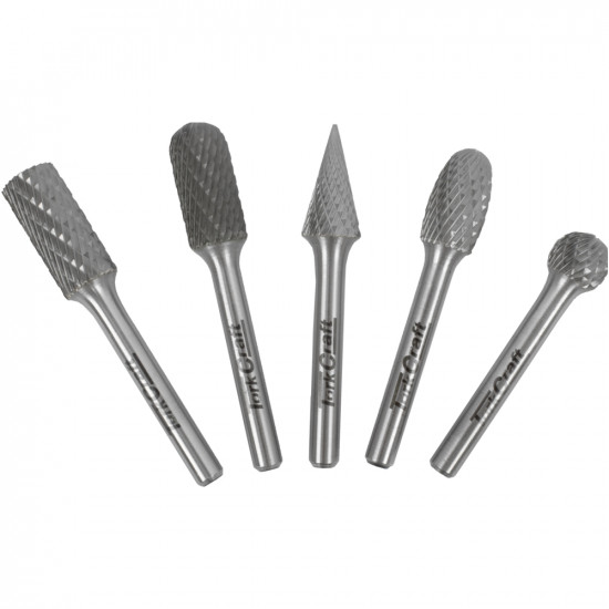 Rotary Burr Set 5 Pc Asstd 12mm Dia Tungsten Rotary Burr Set 5 Pc Asstd 12mm Dia Tungsten