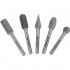 Rotary Burr Set 5 Pc Asstd 12mm Dia Tungsten