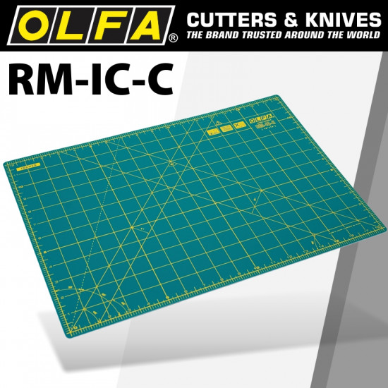 OLFA Mat Rotary 450 X 300mm Metric & Inch Double Sided OLFA Mat Rotary 450 X 300mm Metric & Inch Double Sided