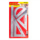 Protractor Ruler & 2 X Traingle Set 4pc Protractor Ruler & 2 X Traingle Set 4pc