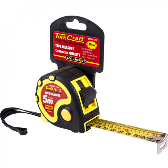 Measuring Tape Autolock 5m X 25mm Long Life Contractor Measuring Tape Autolock 5m X 25mm Long Life Contractor